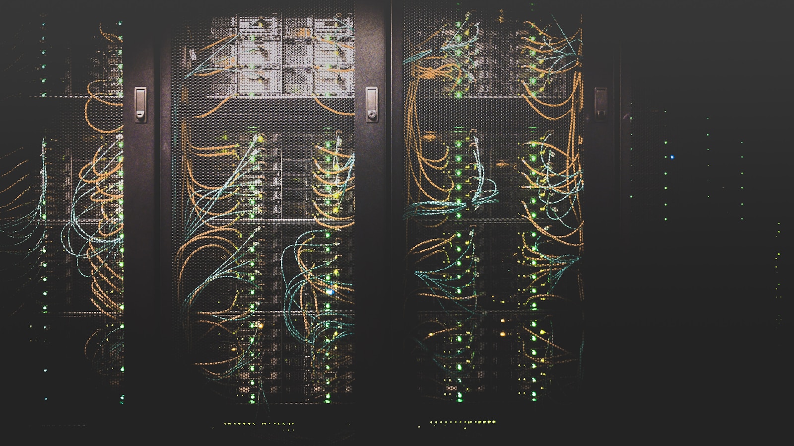 Business technology team working together in a modern office