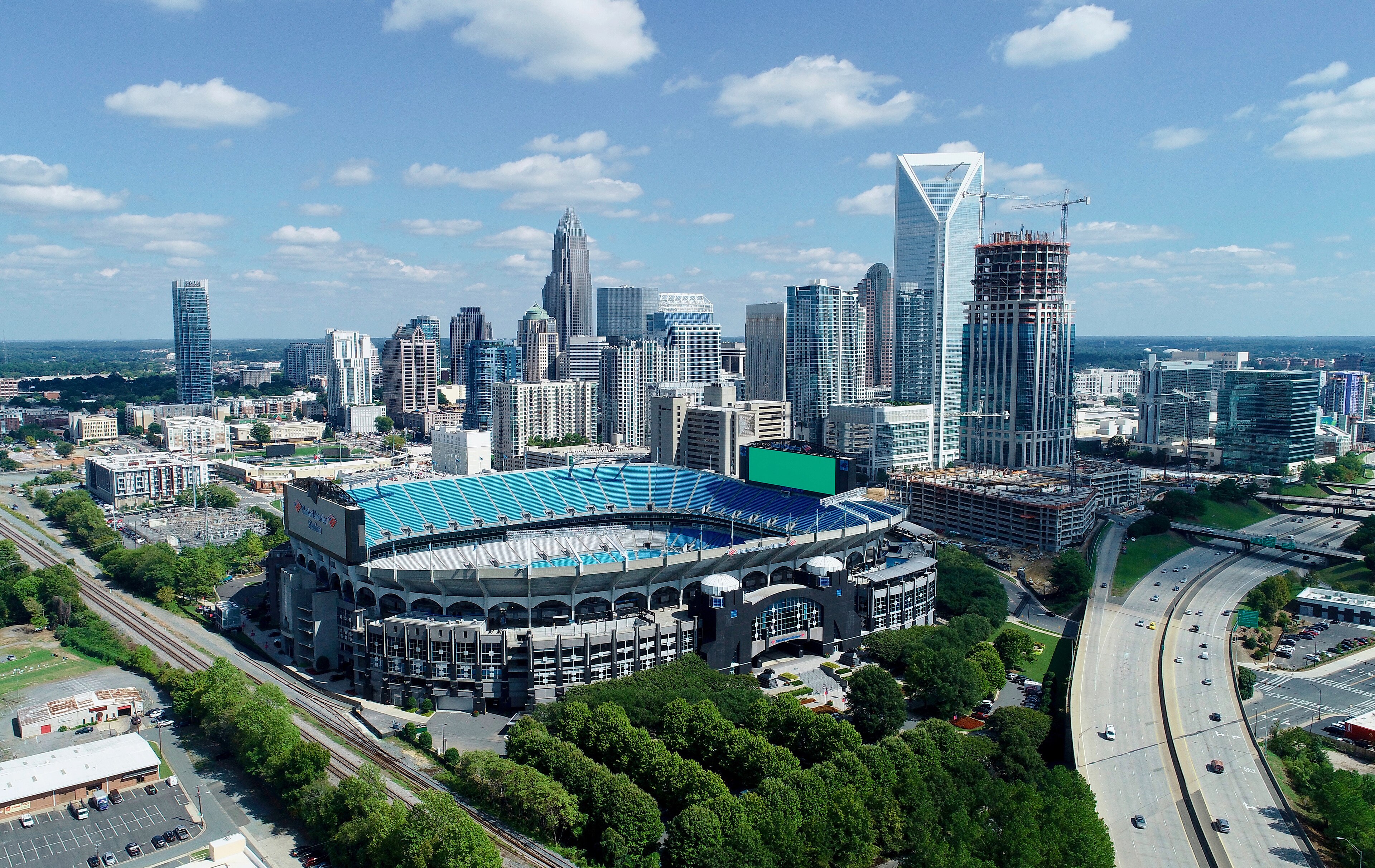 Uptown Charlotte skyline for the AI agency service area page